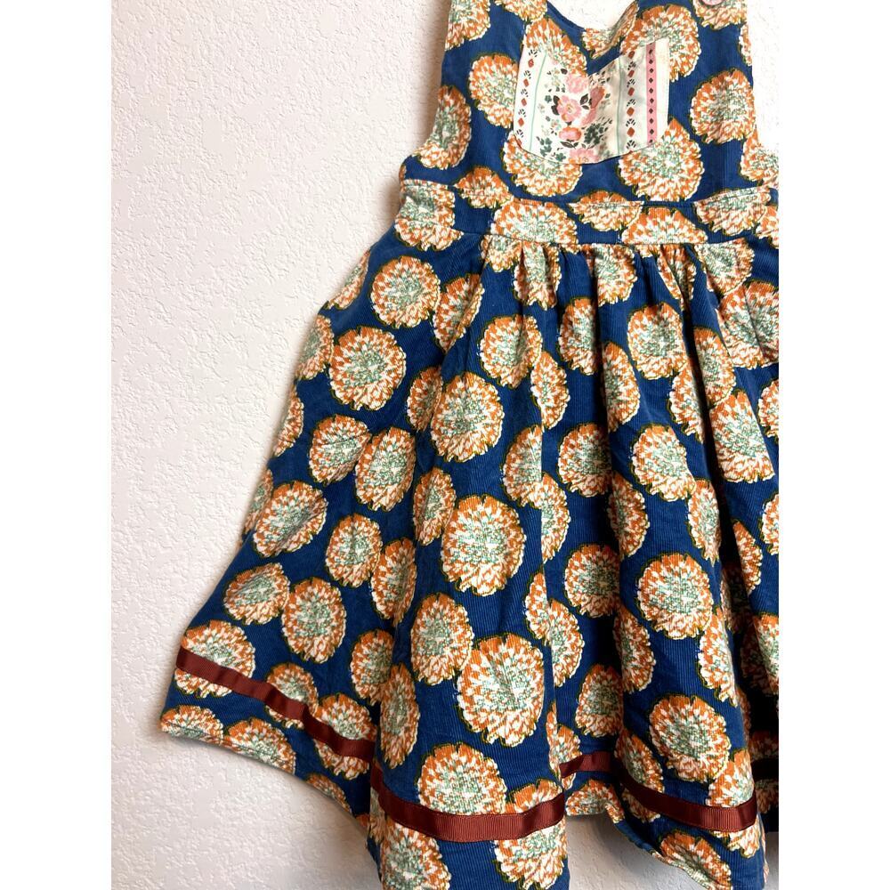Wildflowers Girls Floral Corduroy Pinafore Jumper Dress Size 6 - Picture 3 of 9